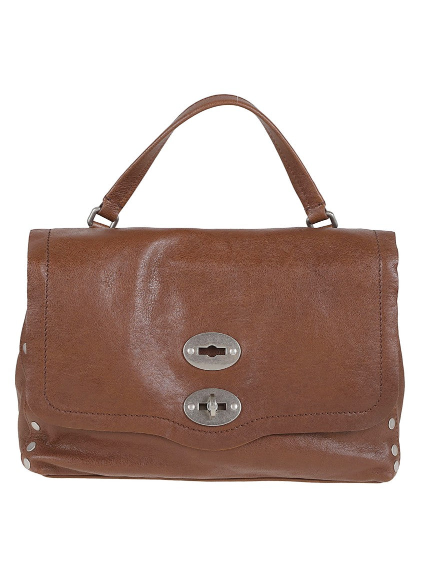 Zanellato Structured Brown Leather Shoulder Bag