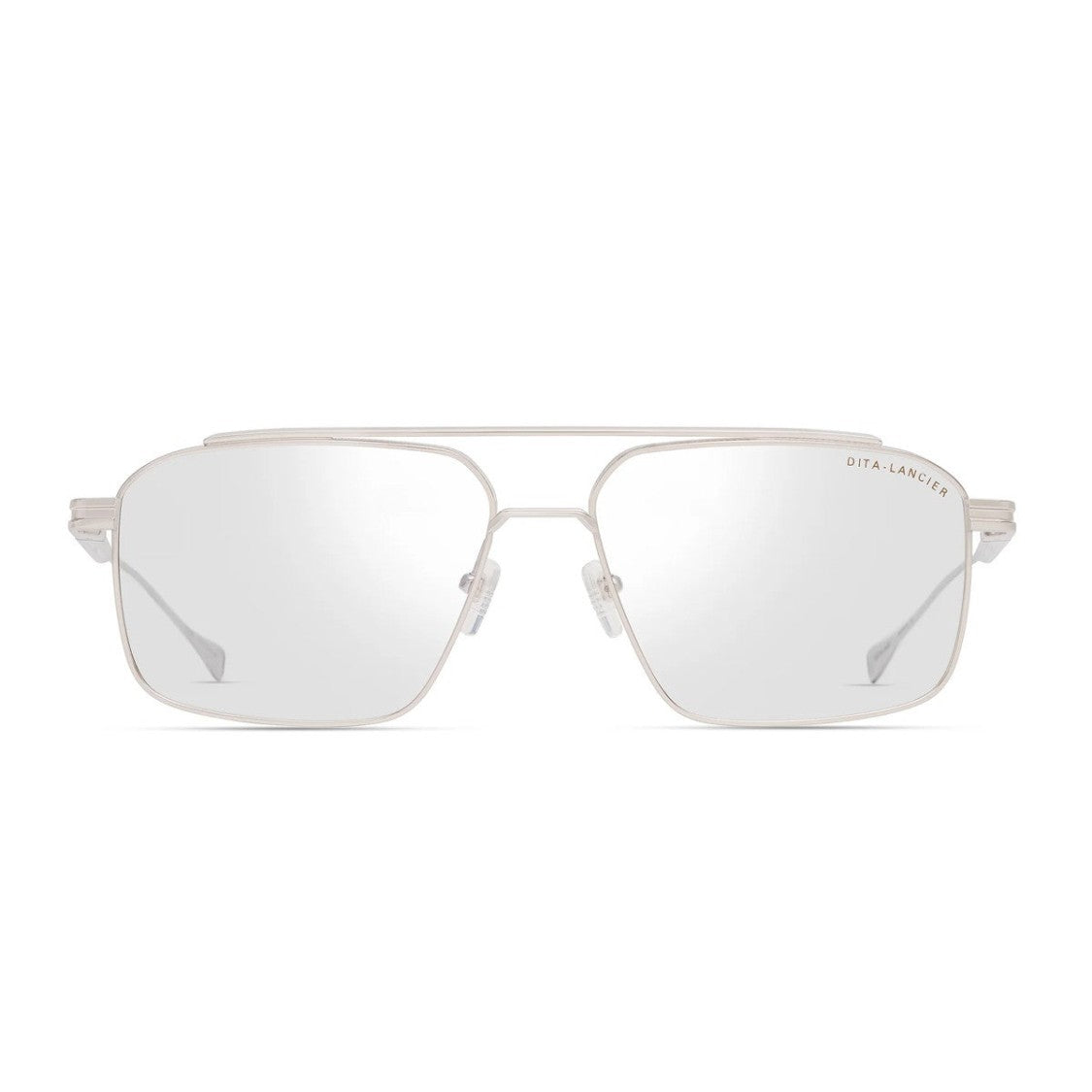 Dita Lancier Silver Lsa Dlx134 Titanium Square Eyeglasses