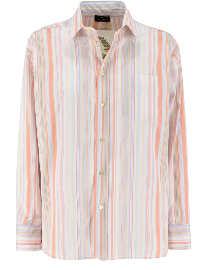 Etro Multicolor Striped Cotton Shirt