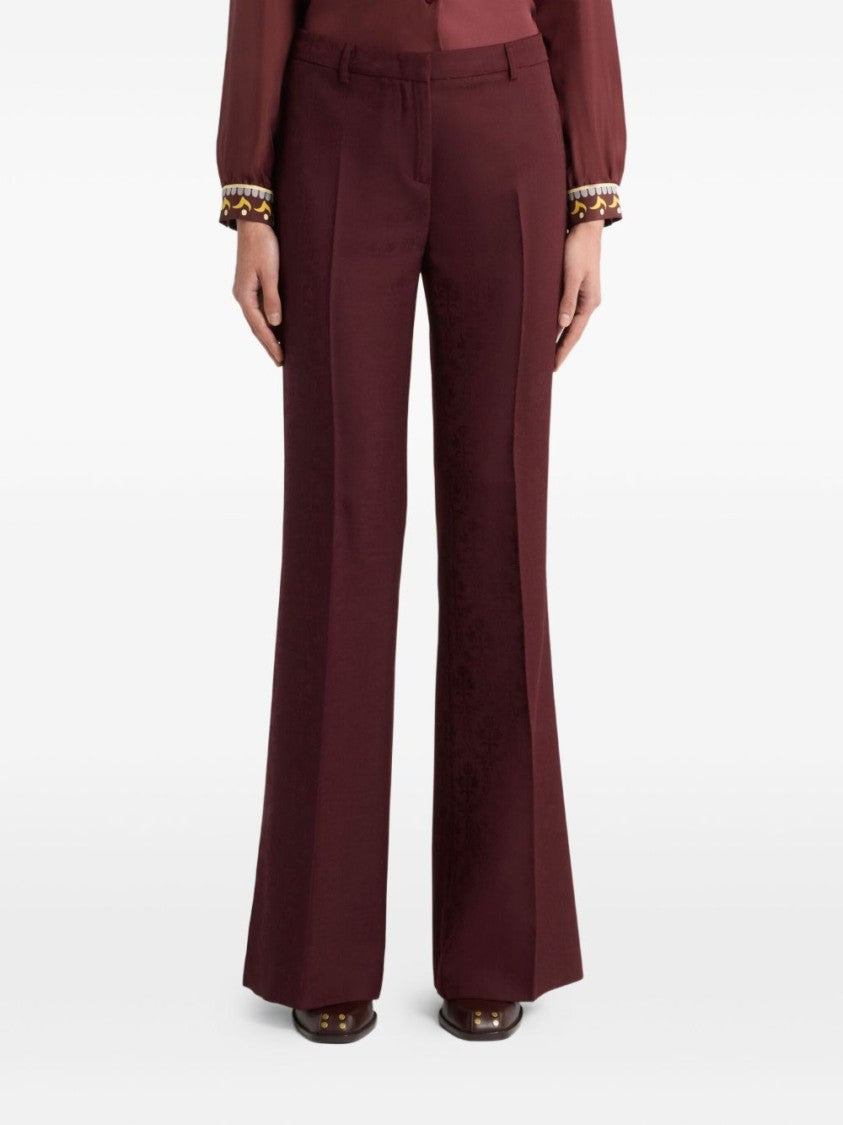 Etro Cool Wool Jacquard Trousers