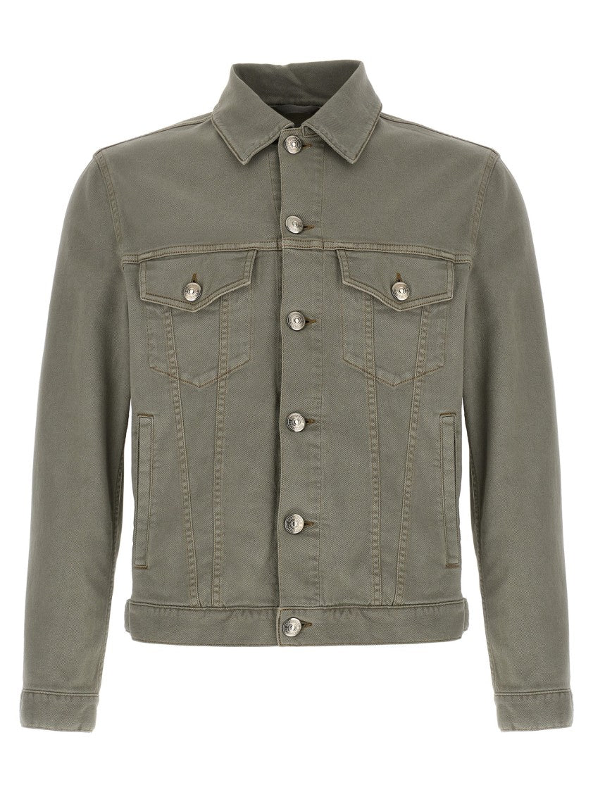 Brunello Cucinelli Gradient-Finish Cotton Denim Jacket