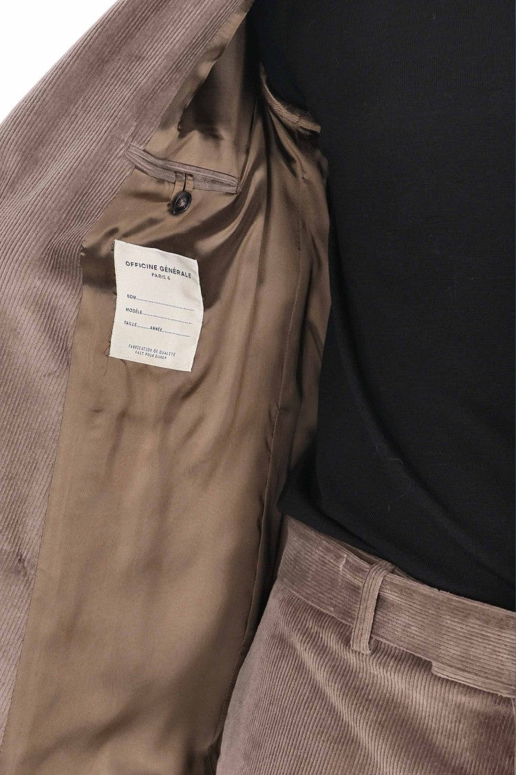 Officine Generale Leon Model Corduroy Single-Breasted Jacket