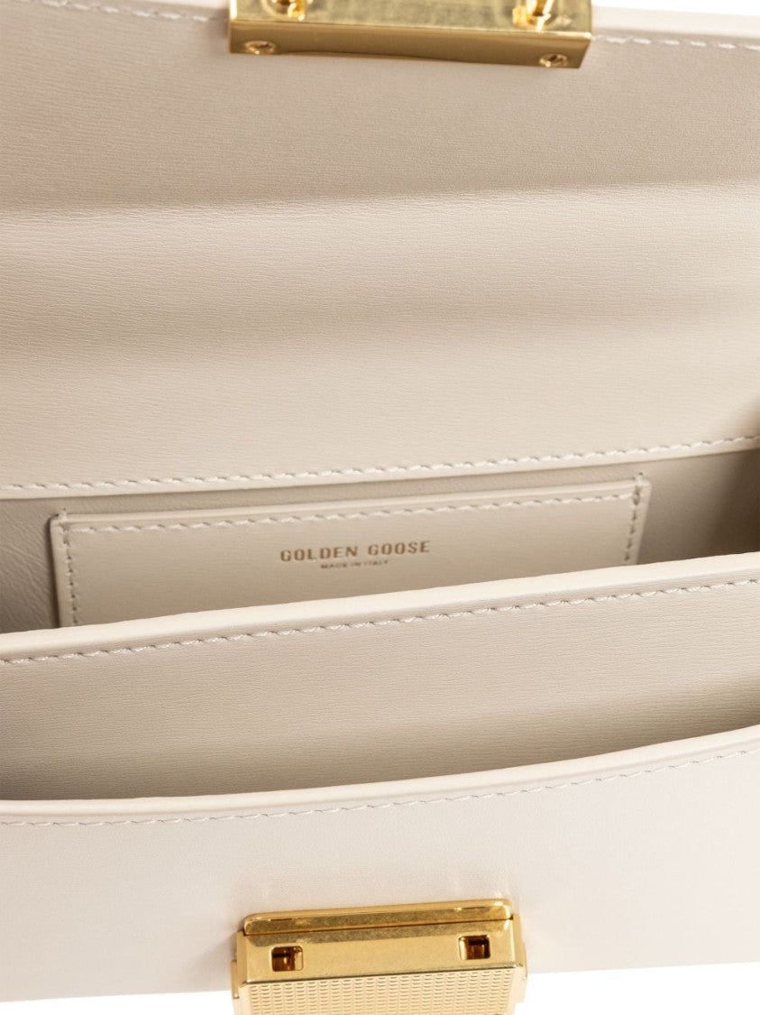 Golden Goose Structured Handbag With Gold-Tone Clasp And Detachable Strap