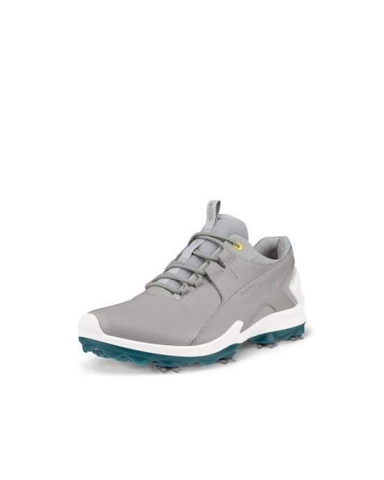 Ecco Smooth Leather Sneakers With Textured Rubber Outsole