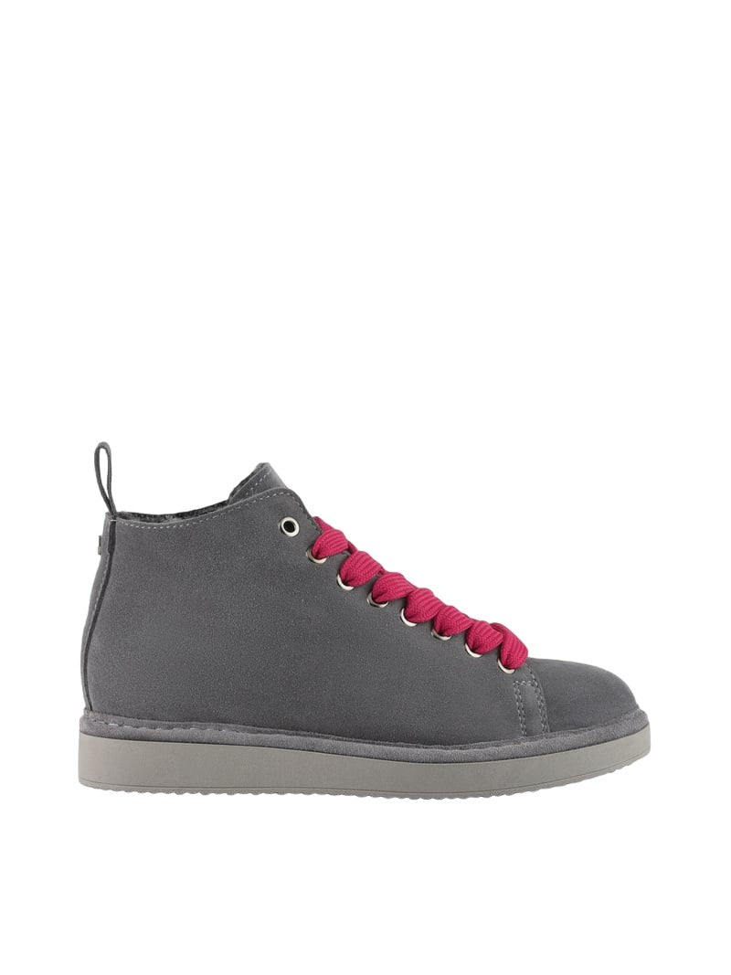 Panchic Grey Suede/Fuchsia Lace Sneakers