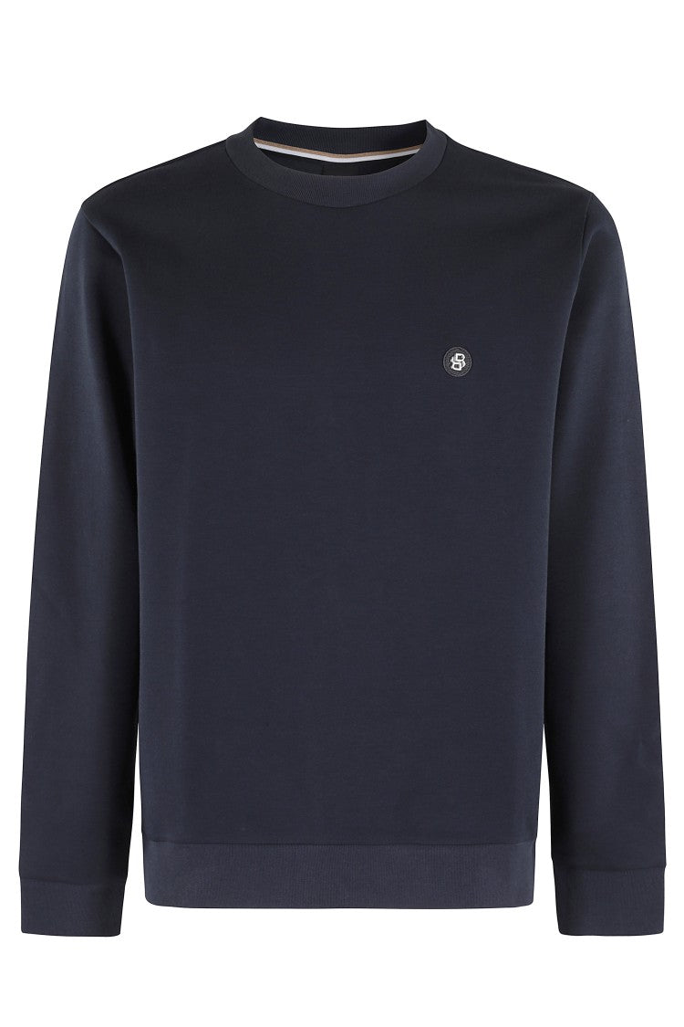 Boss Crew Neck Sweatshirt With Metallic Logo Detail