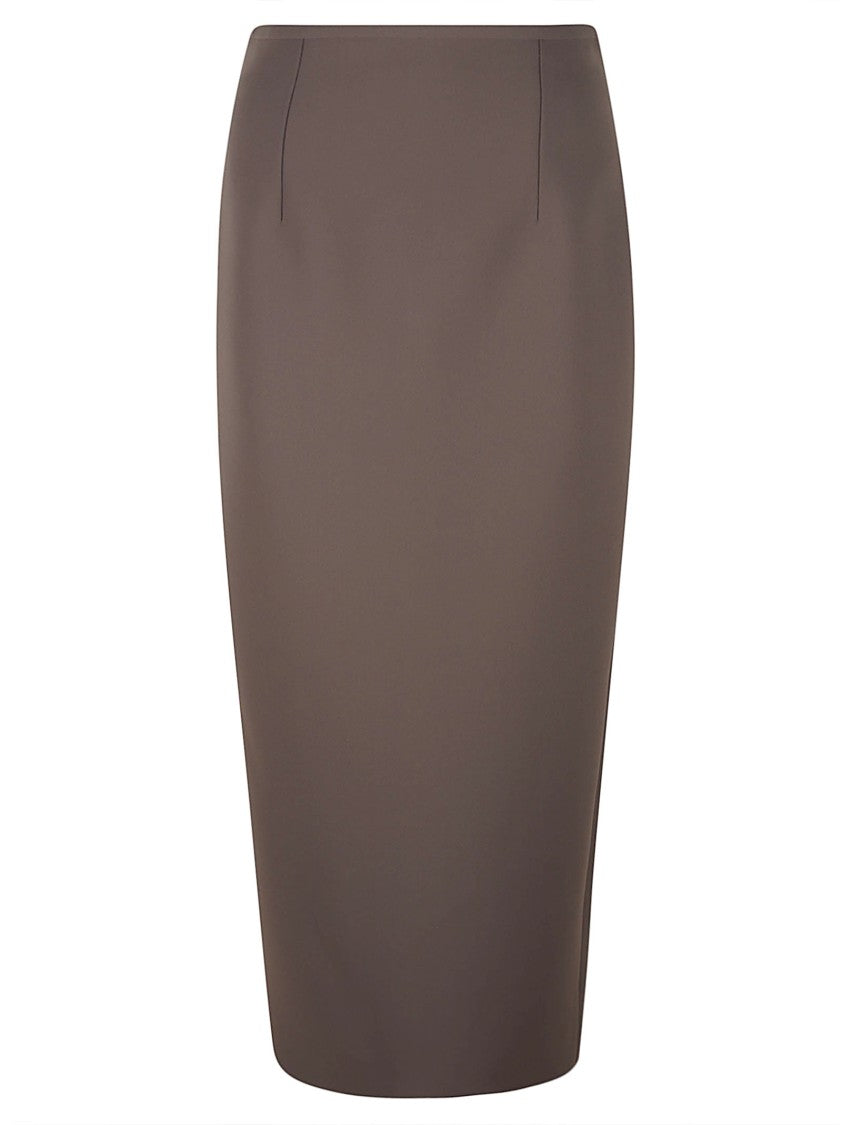 Khaite Tailored Pencil Skirt With High Waist And Back Slit