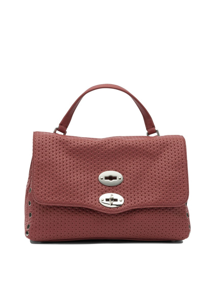 Zanellato Textured Leather Handbag With Turn-Lock Closure