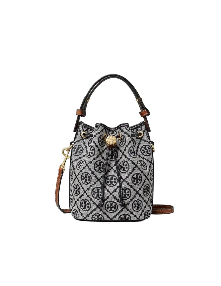 Tory Burch T Monogram Mini Bucket Bag With Drawstring Closure