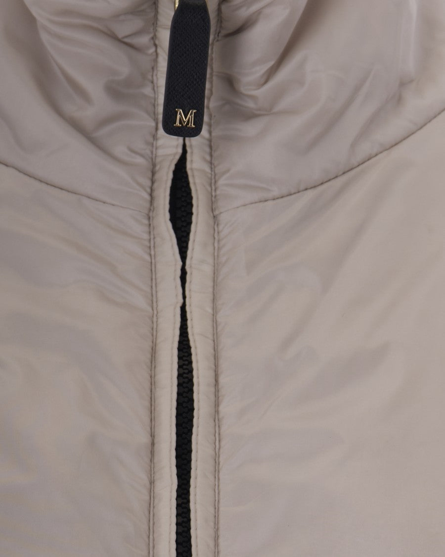 Max Mara Short Padded Jacket With Logo Ribbon Drawstring