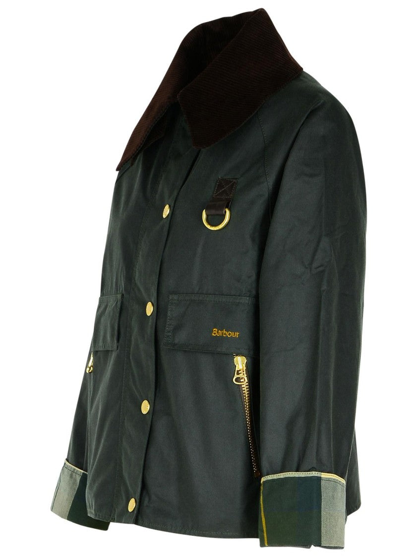 Barbour Catton' Green Waxed Cotton Jacket