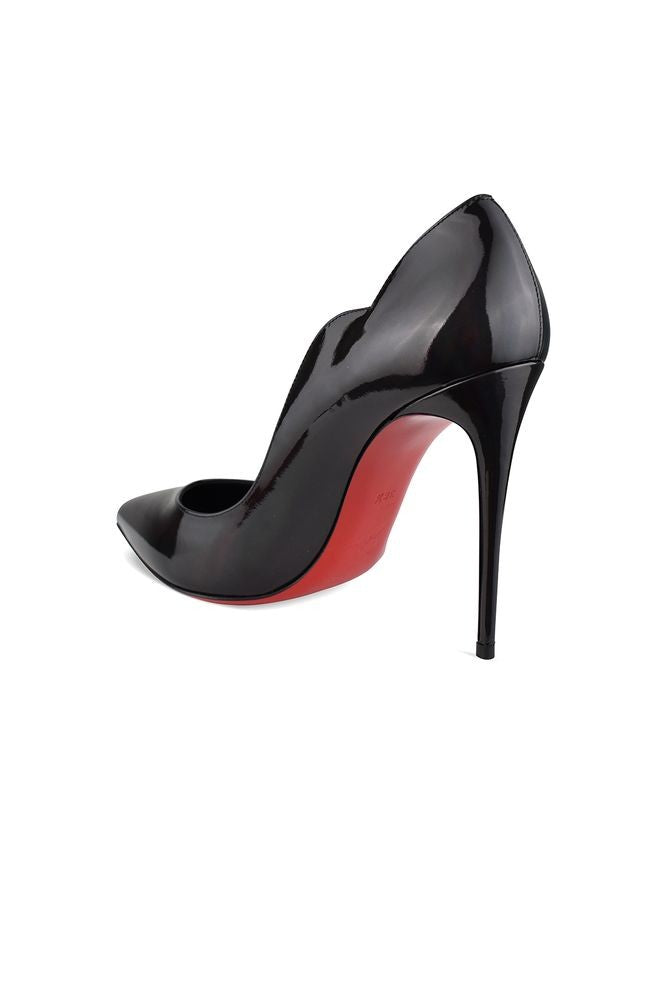 Christian Louboutin Curved Opening Black Patent Leather Pumps