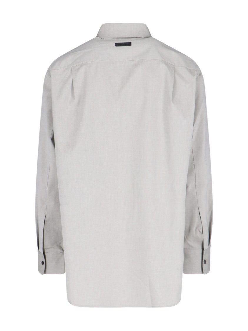 Fear Of God Grey Shirt With Classic Collar And Long Sleeves