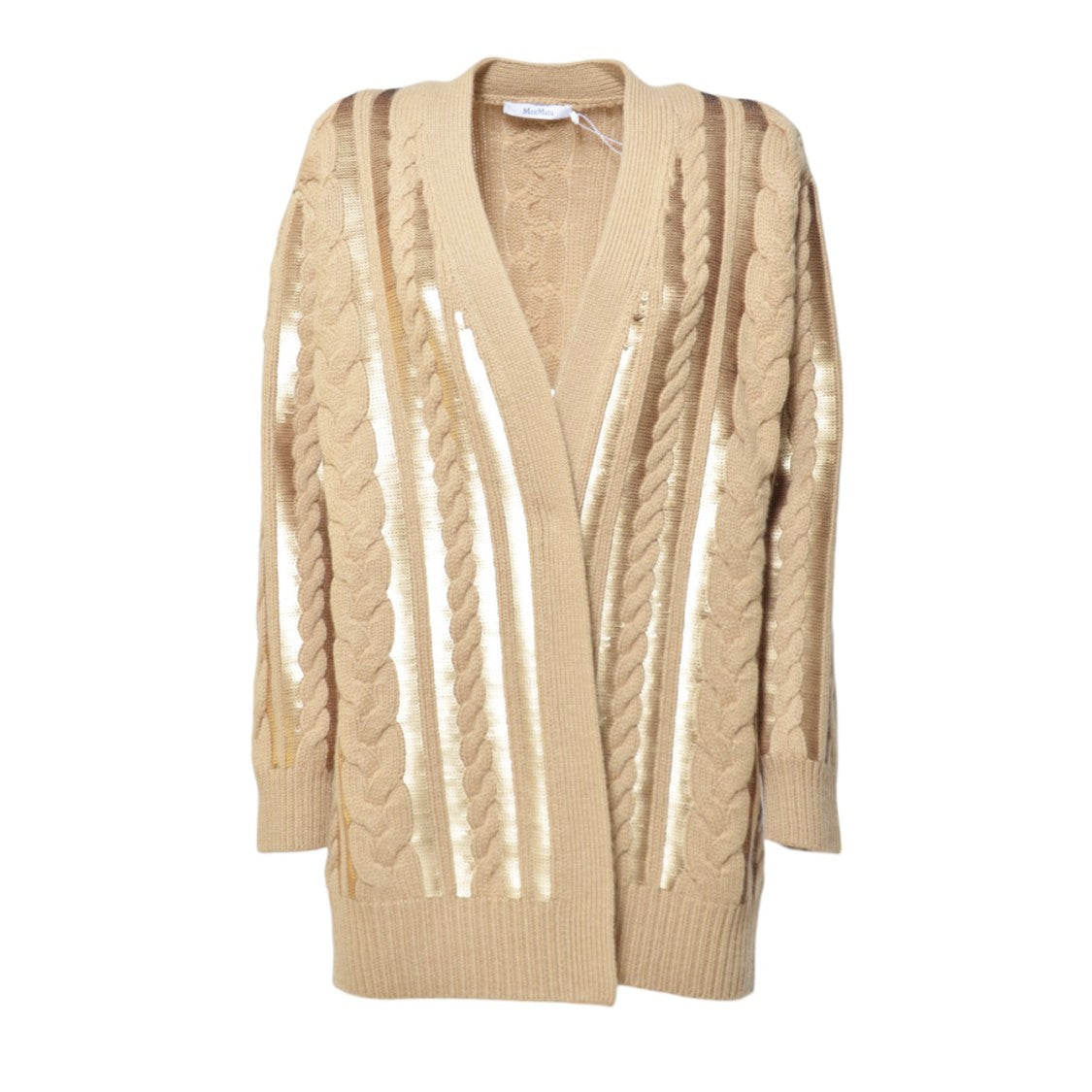 Max Mara Sequined Mirco Cardigan In Wool And Cashmere