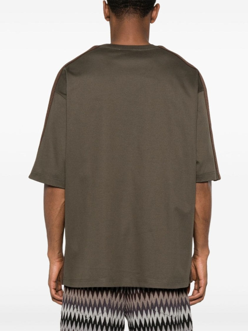 Lanvin Dark Olive Green Cotton Jersey T-Shirt