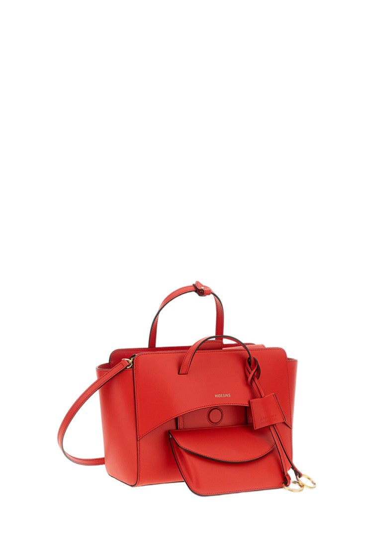 Hidesins Red Flap M Leather Crossbody Bag