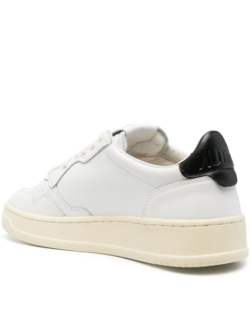 Autry White Medalist Low Leather Perforated Sneakers