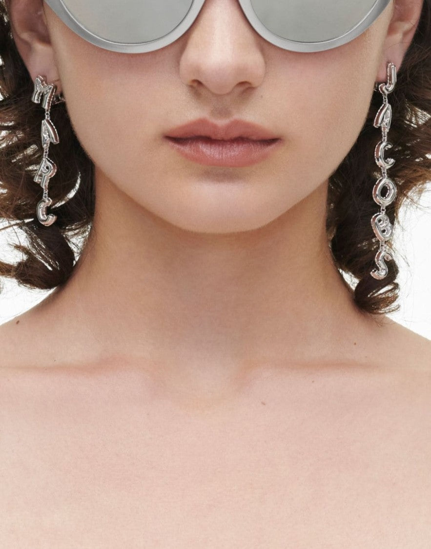 Marc Jacobs Logo Balloon Hoop Earrings