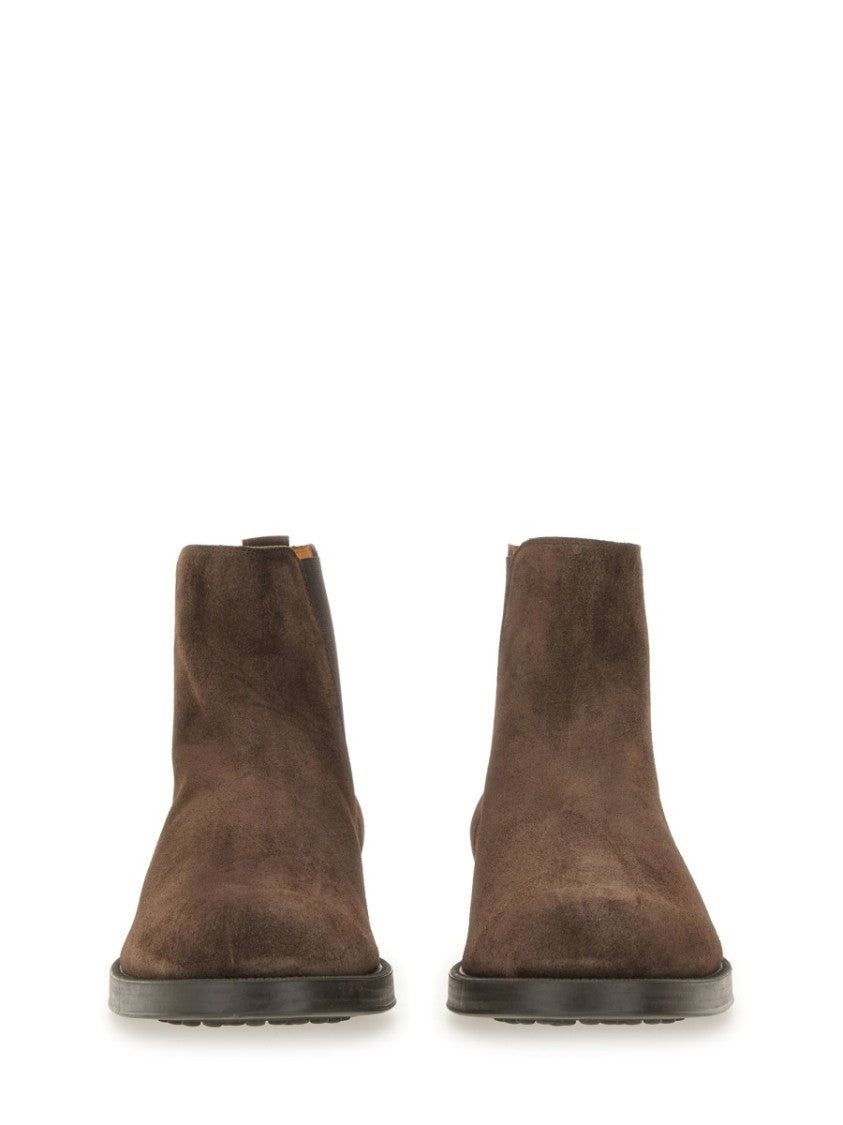 Tod's Refined Brown Suede Ankle Boot