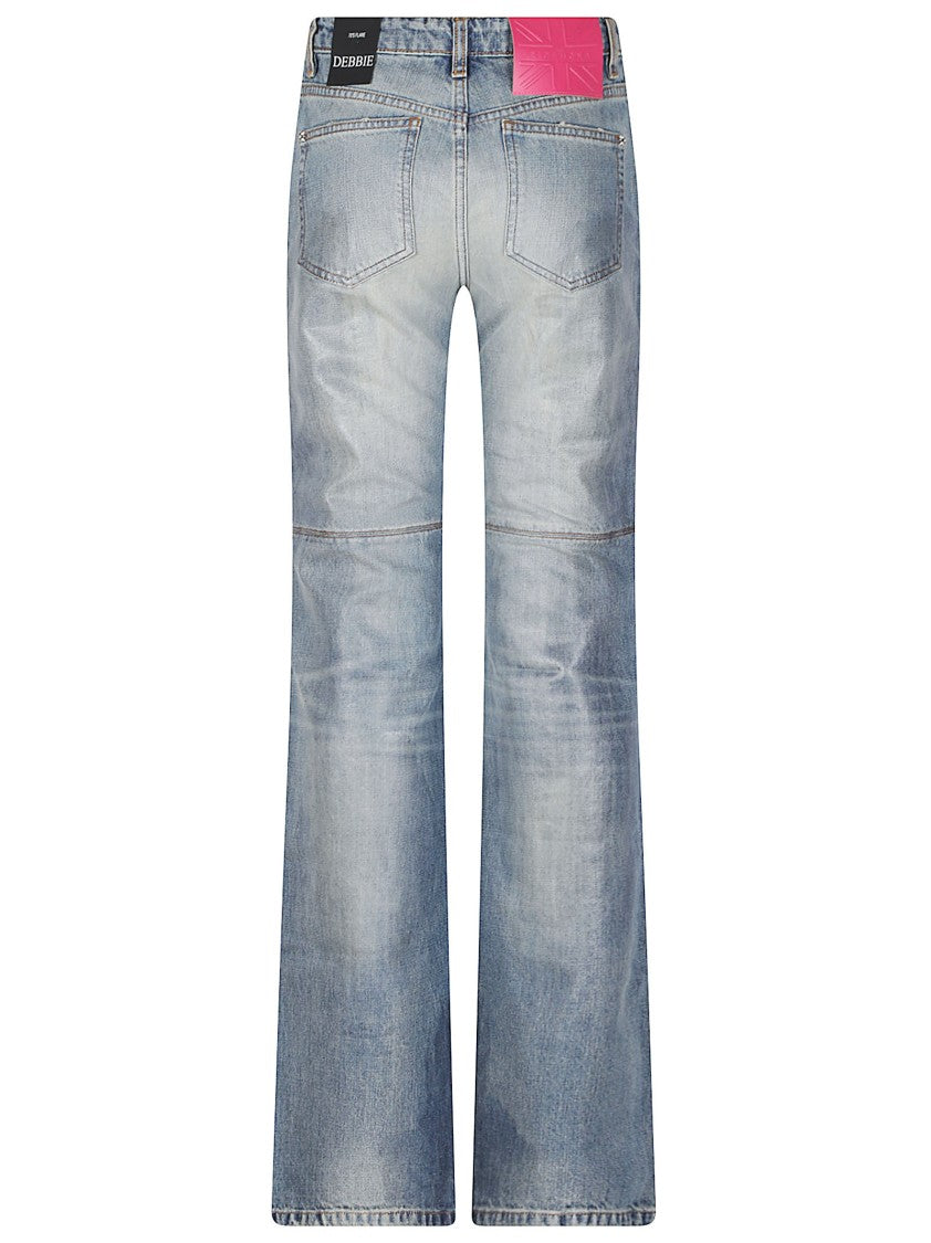 John Richmond Othari Debbie Whiskered Straight-Leg Jeans