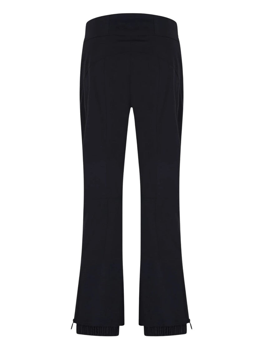 Moncler Grenoble Fitted Black Ski Pants With Adjustable Belt And Zippered Ankle Cuffs