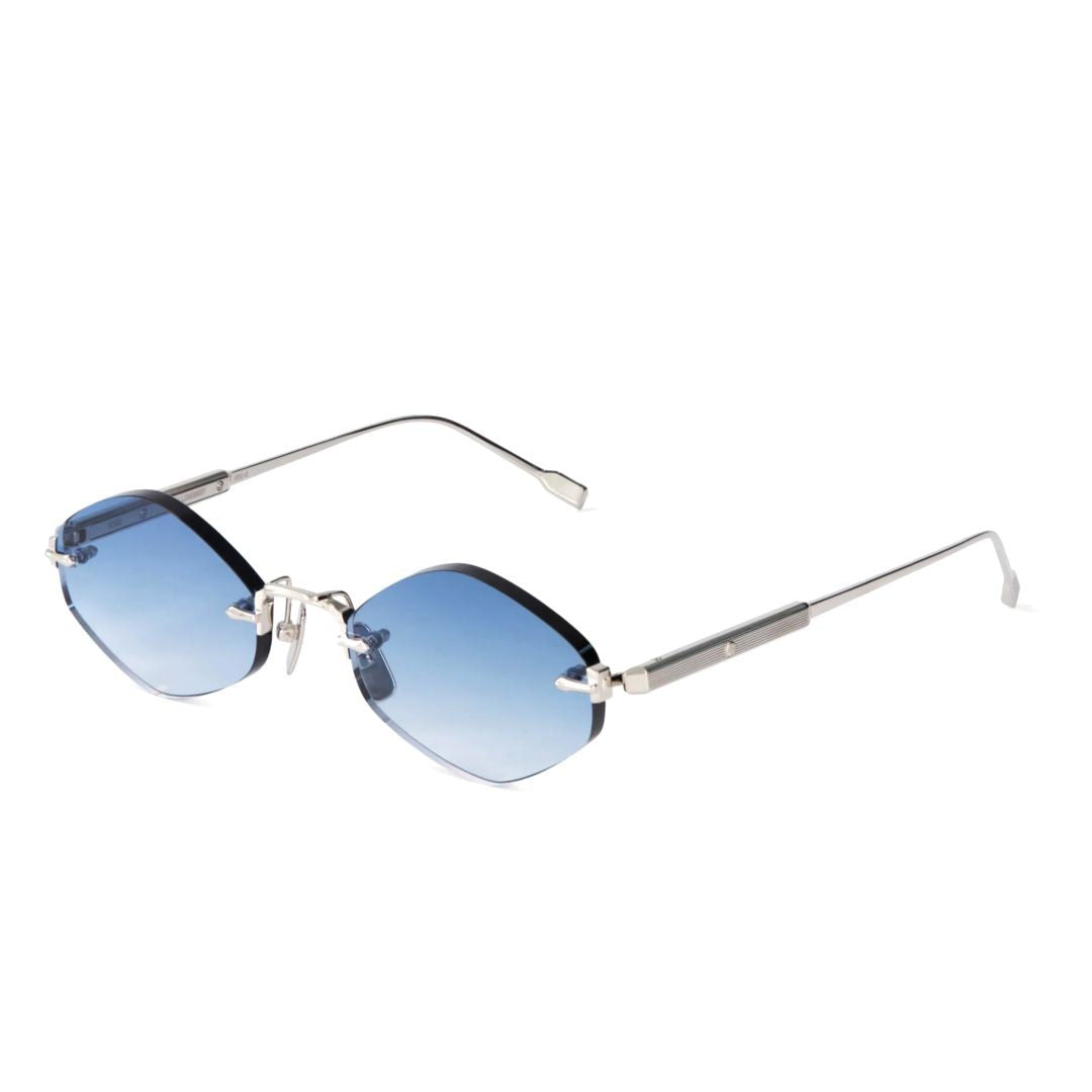 Sato Blue Terebellum V S1201 Rimless Hexagonal Sunglasses