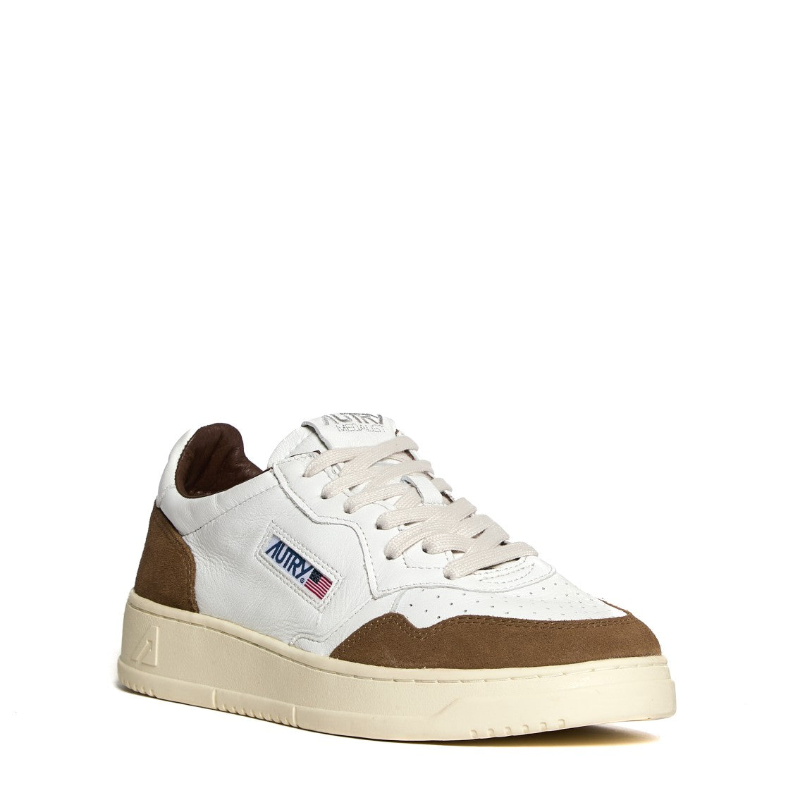 Autry White And Cigar Sneakers With Washed Treatment