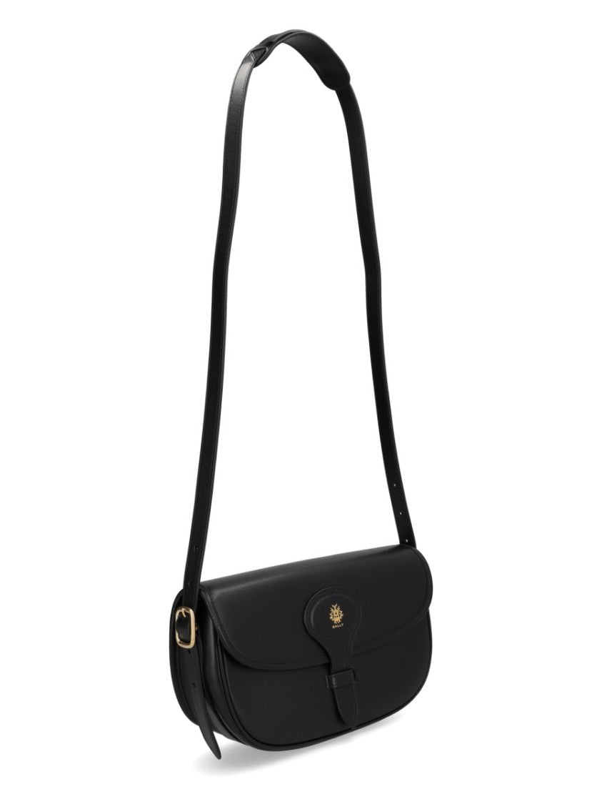 Bally Black Bovine Leather Beckhett Shoulder Bag