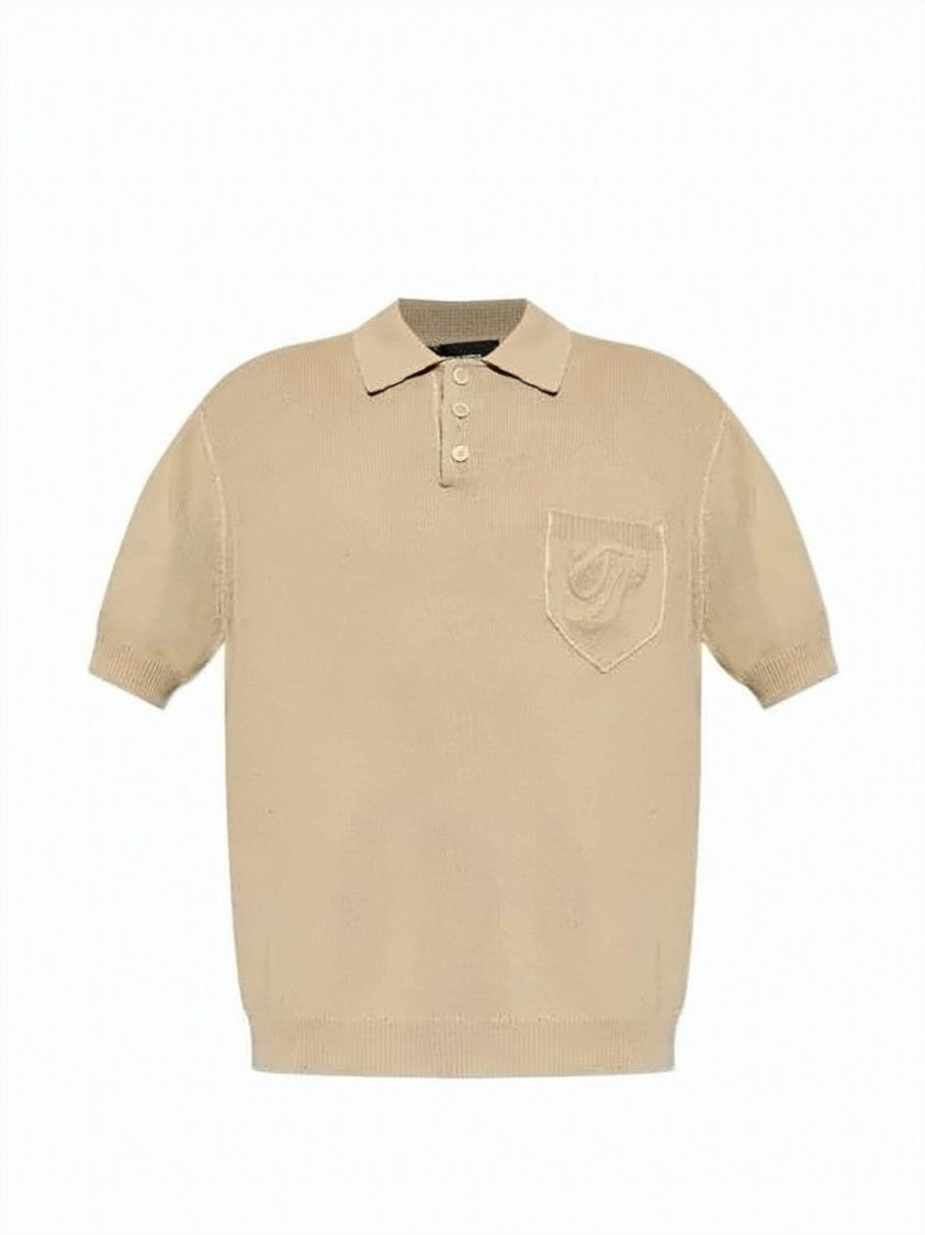 Dsquared2 Textured Knit Short-Sleeve Polo Shirt With Classic Collar