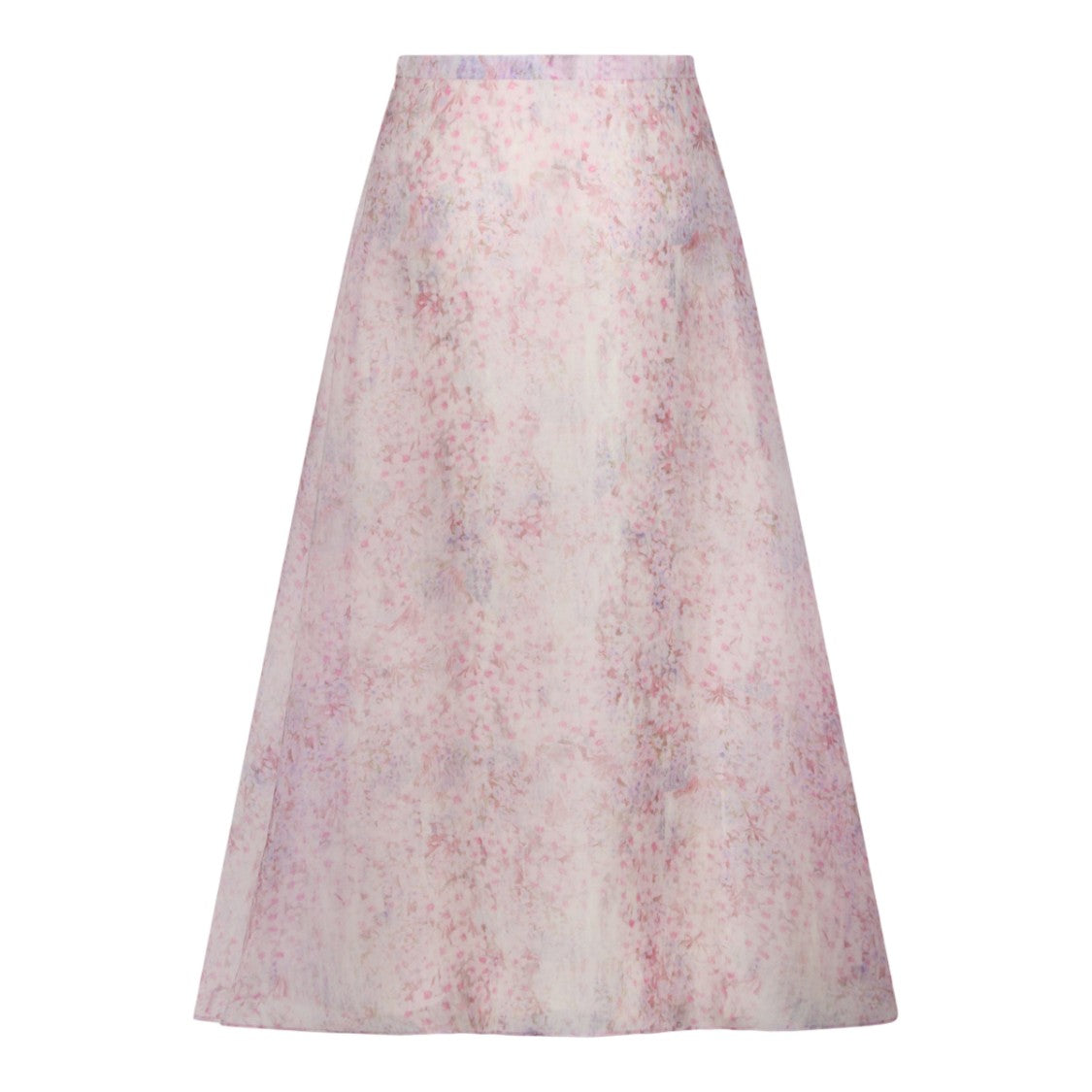Alberta Ferretti Pastel Floral Midi Skirt With A-Line Silhouette
