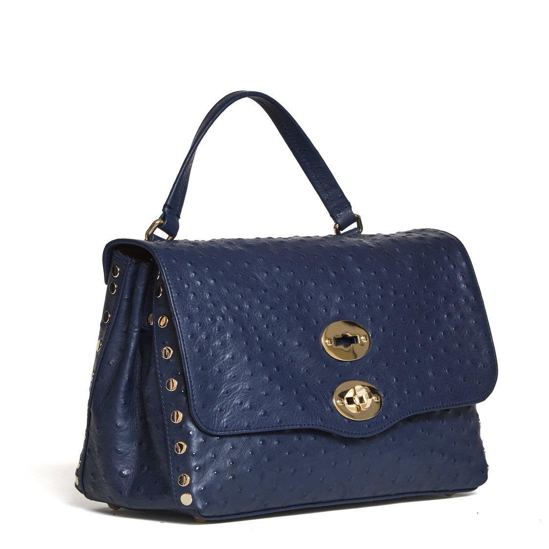 Zanellato Gold Pale Vitello Leather Small Postina Shoulder Bag