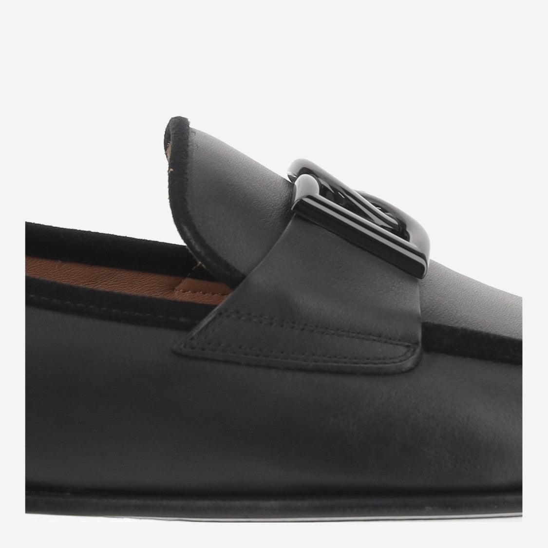Dolce & Gabbana Dg Logo Leather Loafers