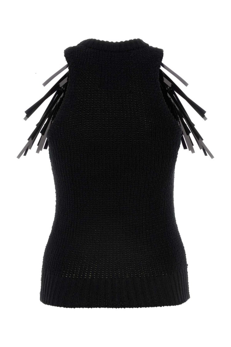 Jil Sander Black Stretch Cotton Top