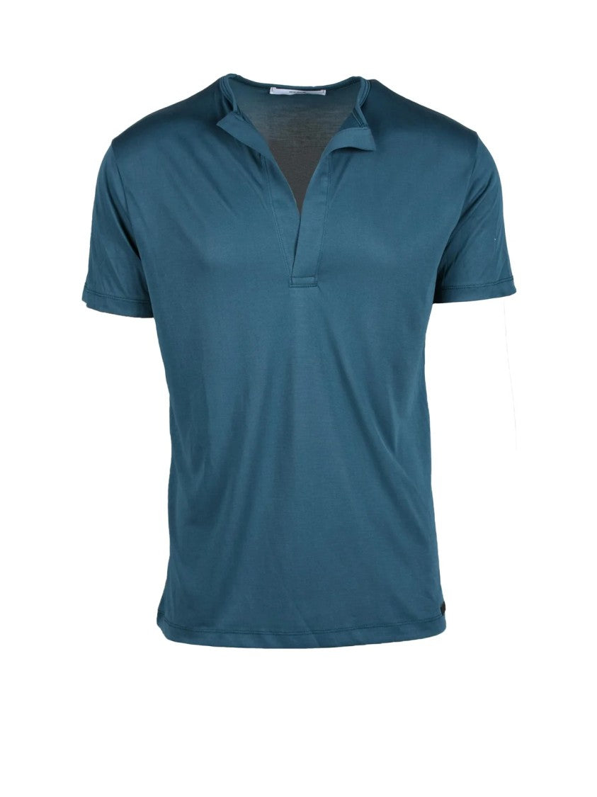 Takeshy Kurosawa Relaxed V-Neck T-Shirt In Modal-Polyester Blend
