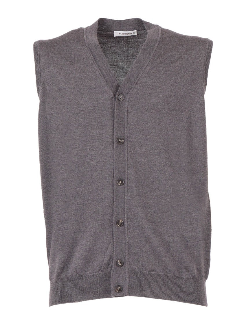 Kangra Cashmere Wool Gilet With Dropped Fit And Minimalist Design