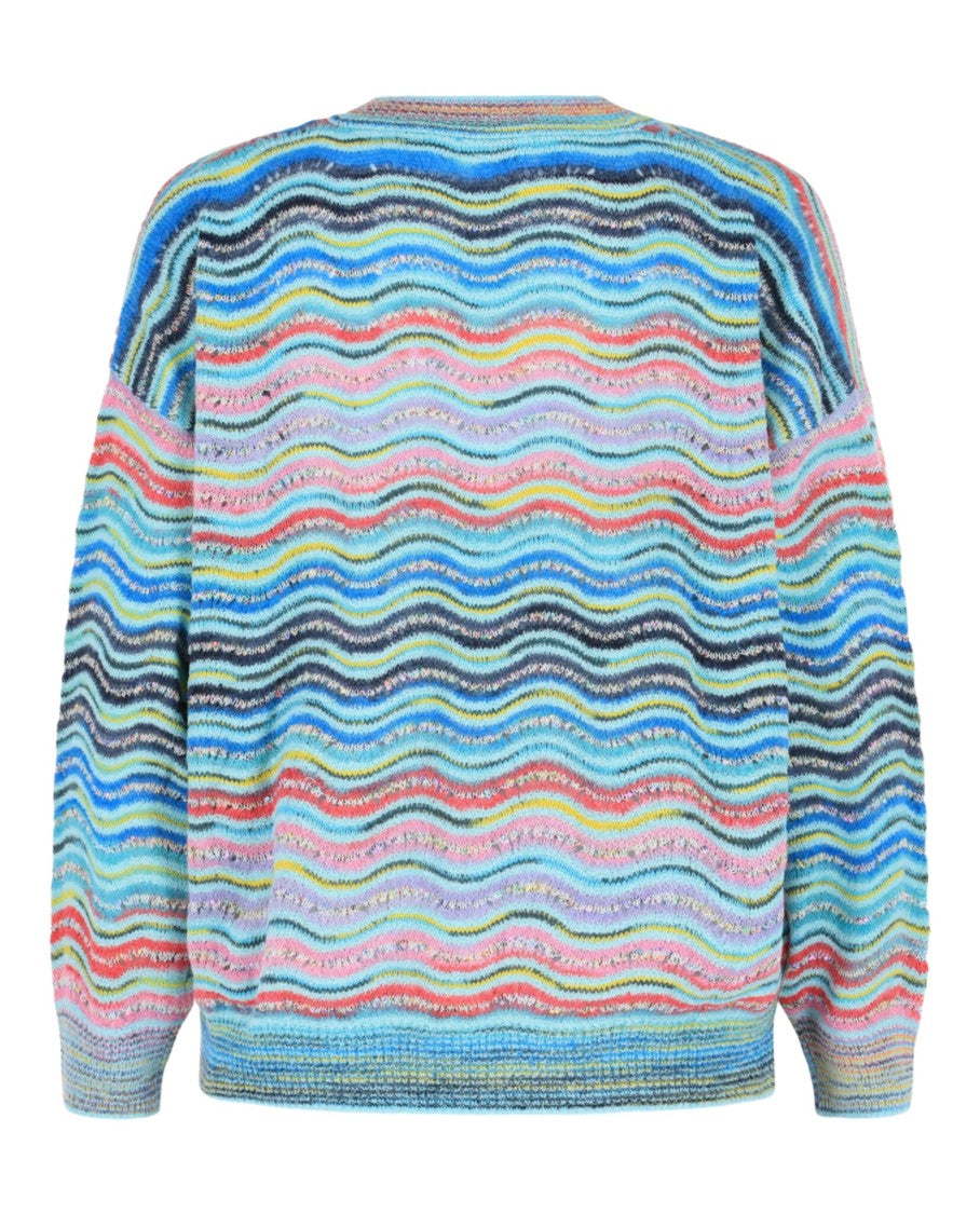 M Missoni Wave-Pattern Knit Sweater