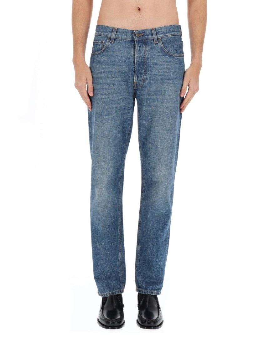 Haikure Medium Blue Faded Tokyo Cotton Jeans