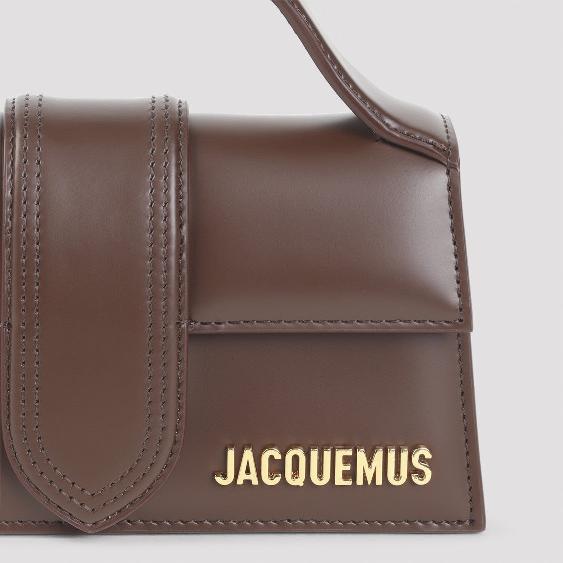 Jacquemus Structured Brown Leather Handbag