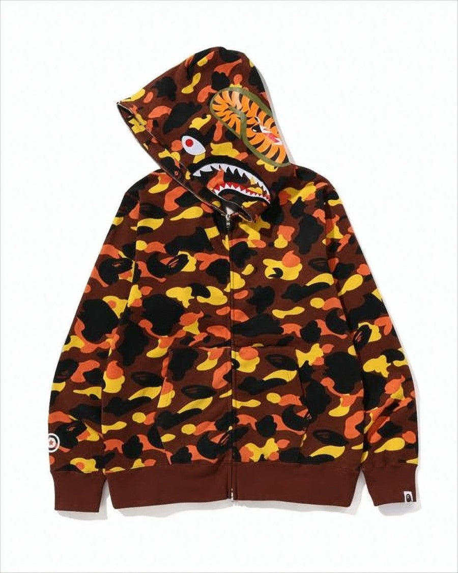 Bape Camouflage Print Bape Jacket With Hood