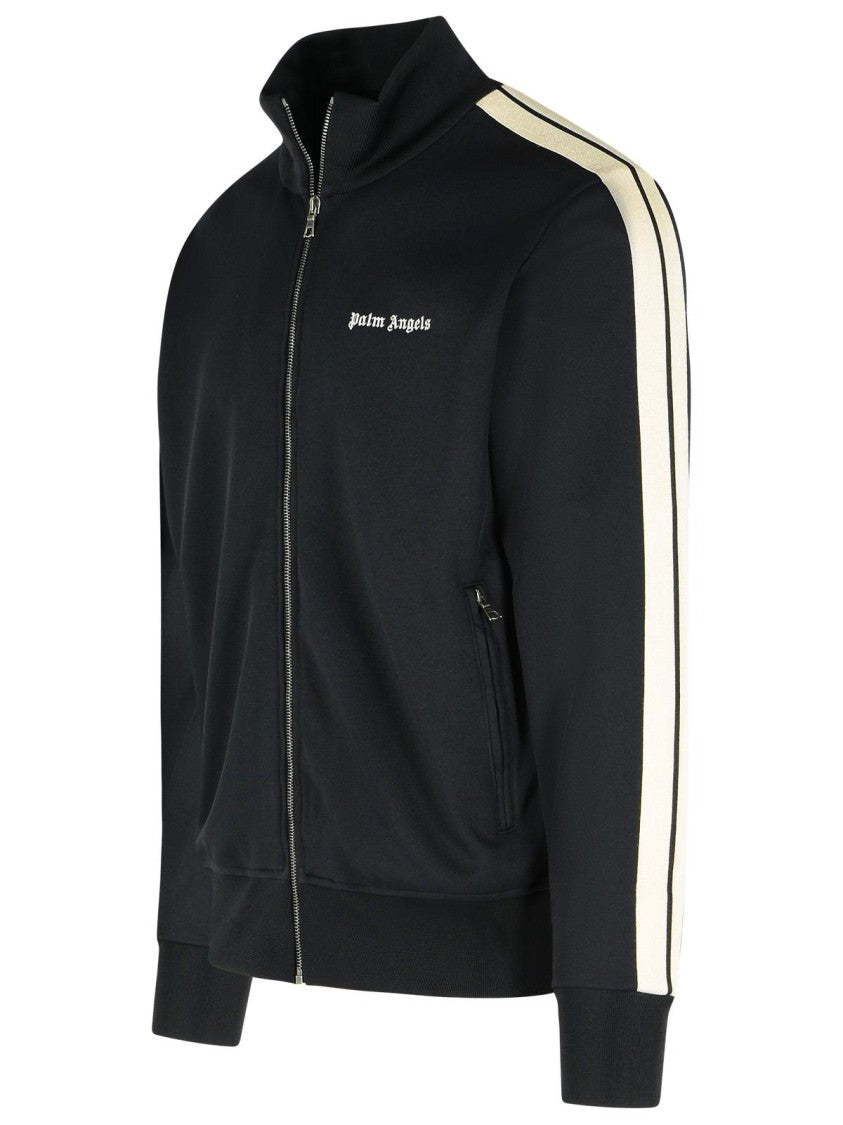 Palm Angels Track' Black Polyester Sweatshirt