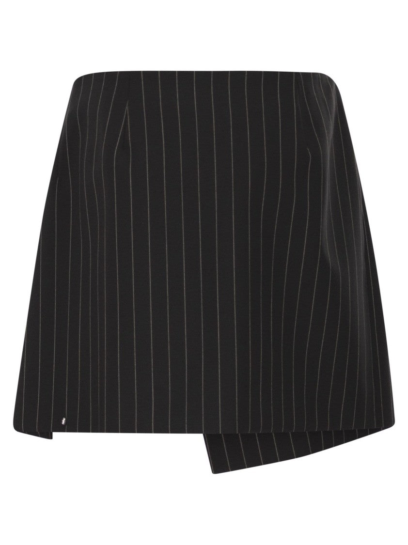 Sportmax Spxfatti - Mini Skirt In Pinstriped Gabardine