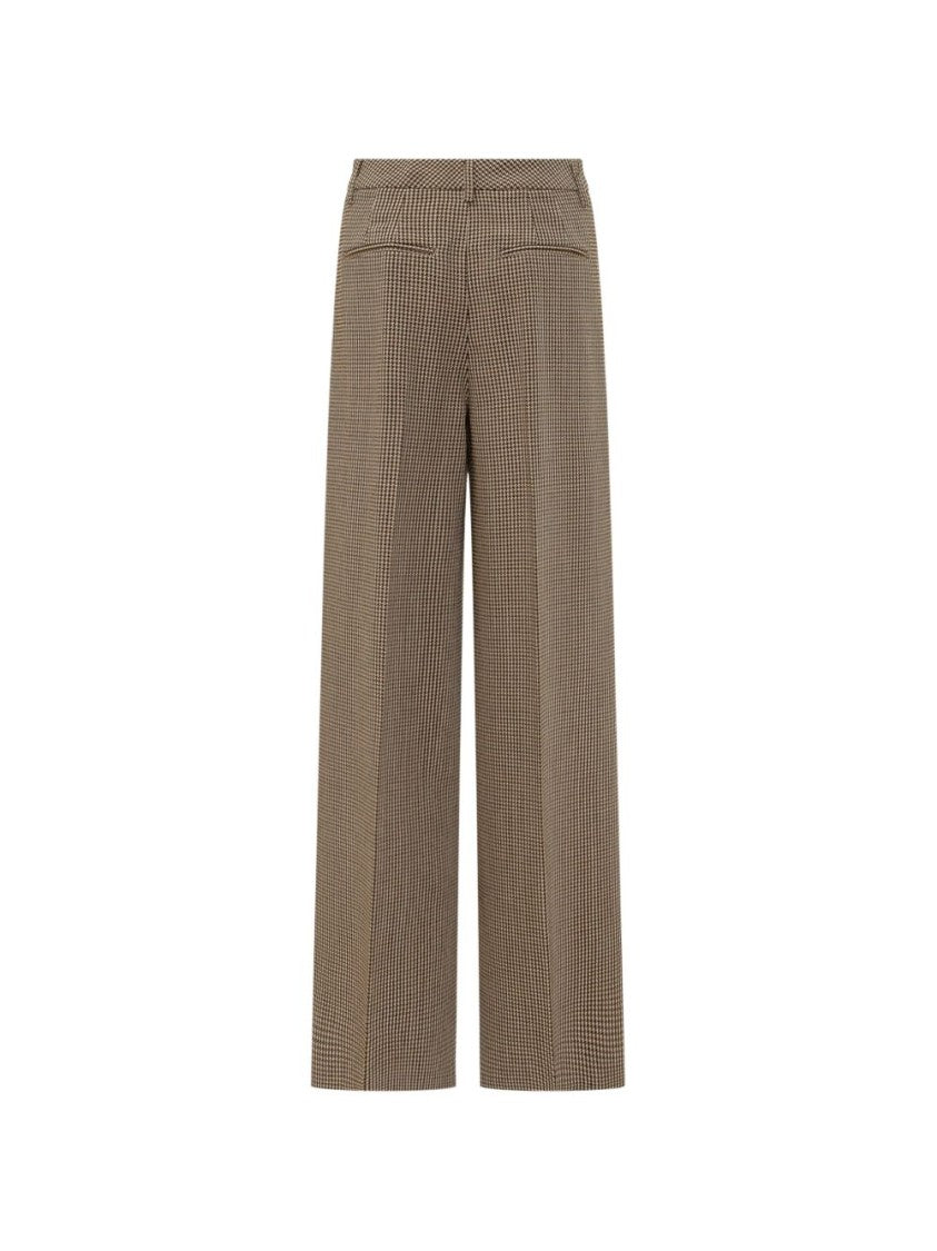 Seafarer High Waist Checkered Straight-Leg Pants