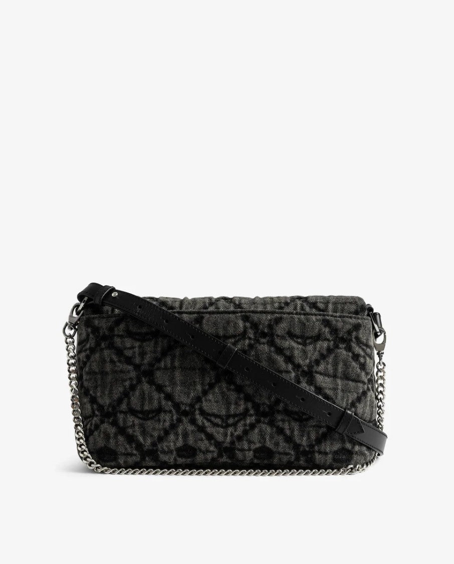 Zadig & Voltaire Rocky Ii Denim Monogram Shoulder Bag