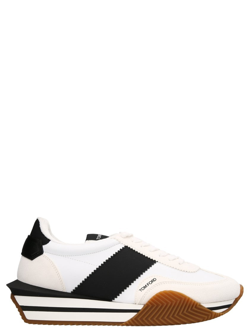 Tom Ford Logo Leather Sneakers