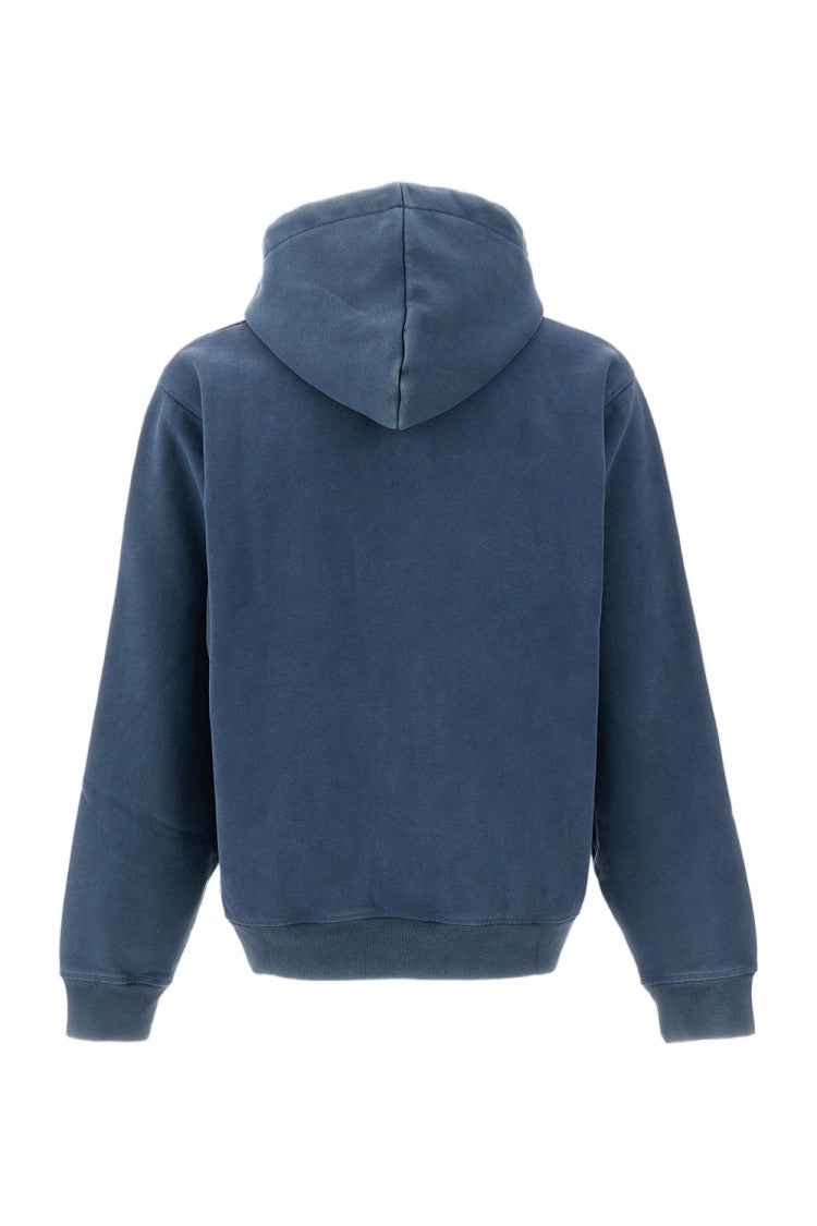 Arte Antwerp Light Blue Sunfade Heavyweight Cotton Zip Hoodie