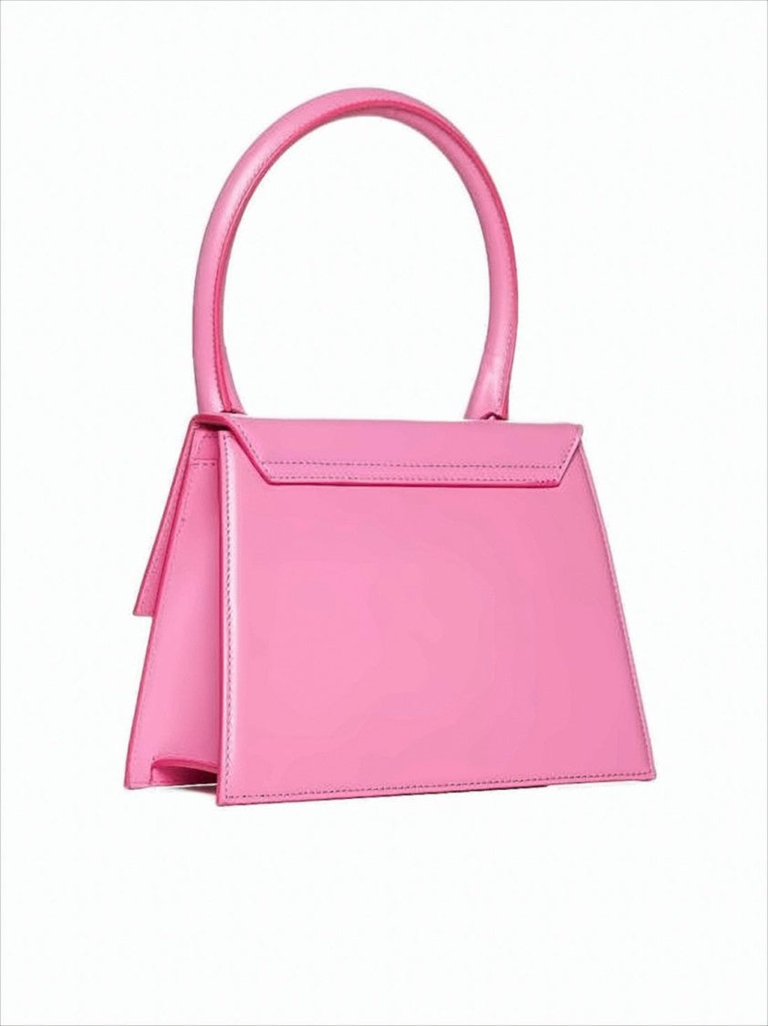 Jacquemus Trapezoidal Leather Tote Bag With Gold-Tone Detail