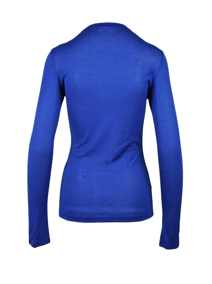 Ferragamo Blue Cotton T-Shirt