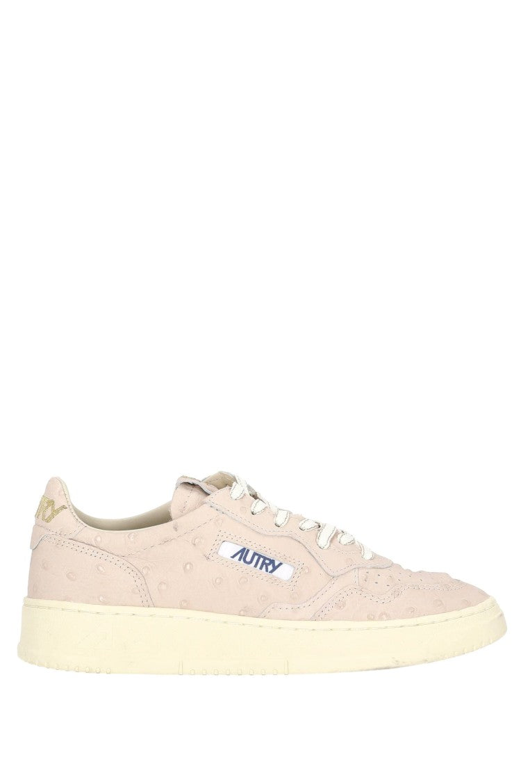 Autry Medalist Women’S Ostrich-Effect Leather Sneakers