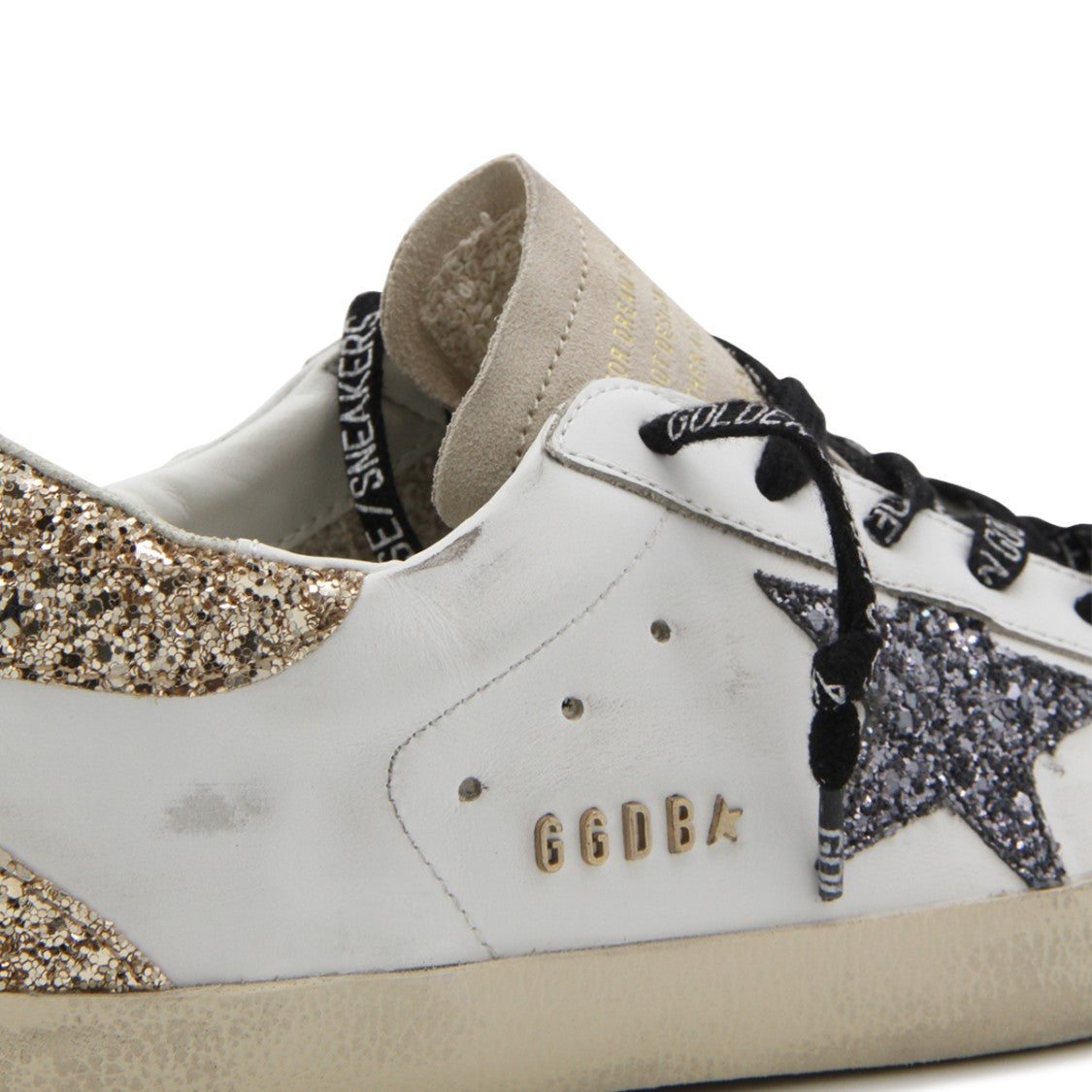 Golden Goose Worn-In White Leather Sneakers