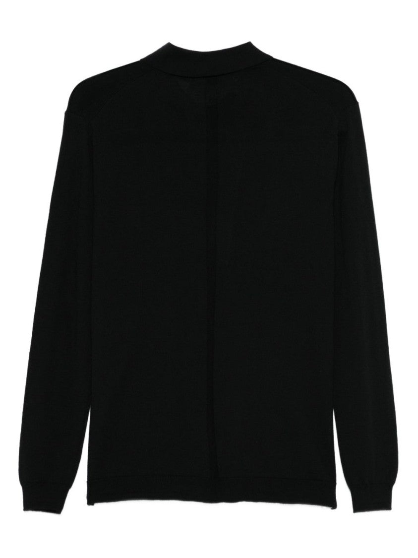 Low Brand Polo Sweater In Extra-Fine Merino Wool